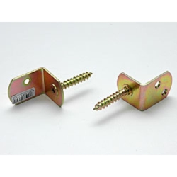 Flechtzaunwinkel, L-Form, gelbverzinkt, 83 x 32 mm Image