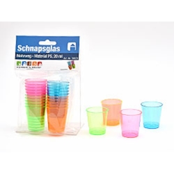 Schnapsgläser, 20 St., bunt, 20 ml