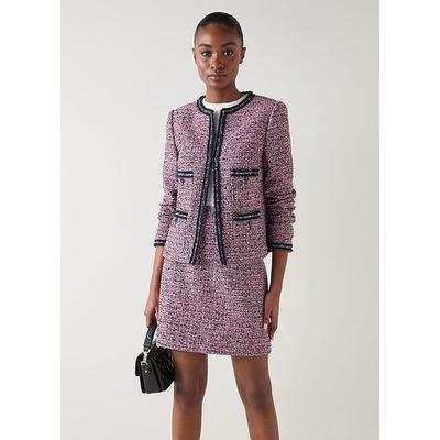 Charlie Tweed And Trim Pink Recycled Jacket Multi, Multi