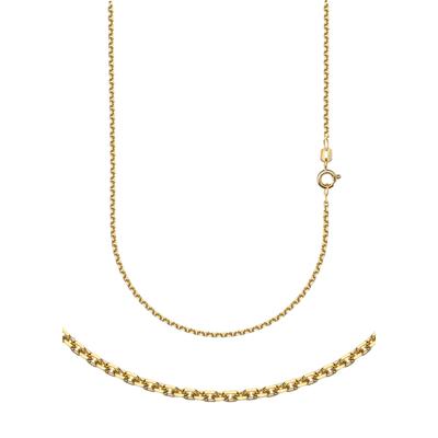 Collierkettchen FIRETTI "Schmuck Geschenk Gold 333 oder 585 Halskette Ankerkette diamantiert" Gr. 42, gold (gelbgoldfarben), Halsketten, Damen, 42, Gelbgold 333, B: 1,2mm, Made in Germany, B:1,2mm Image