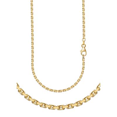 Collierkettchen FIRETTI "Schmuck Geschenk Gold 333 und 585 Armband Kette Ankerkette diamantiert" Gr. 19, gold (gelbgoldfarben), Halsketten, Damen, 19, Gelbgold 585, B: 2,5mm, Made in Germany, B:2,5mm Image
