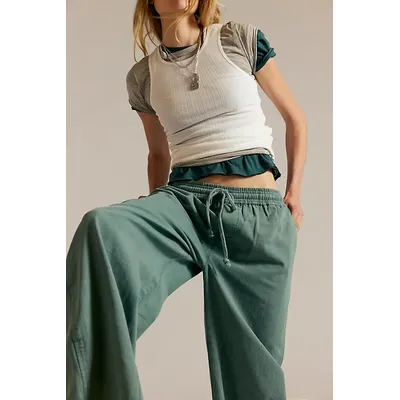 Lex Barrel Pants at Free People in Olive Leaves, Size: Medium