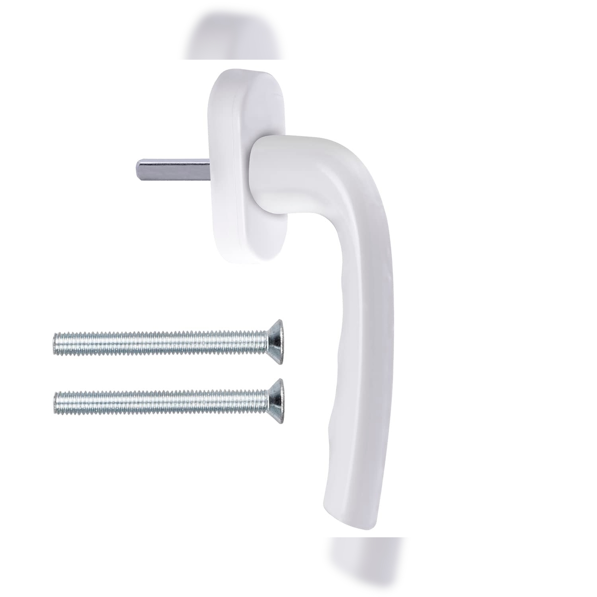 ID Dinkel Fenstergriffe weiß 8 Stück Aluminium Terassentürgriff außen Fenstergriff Balkontürgriff Griff Image