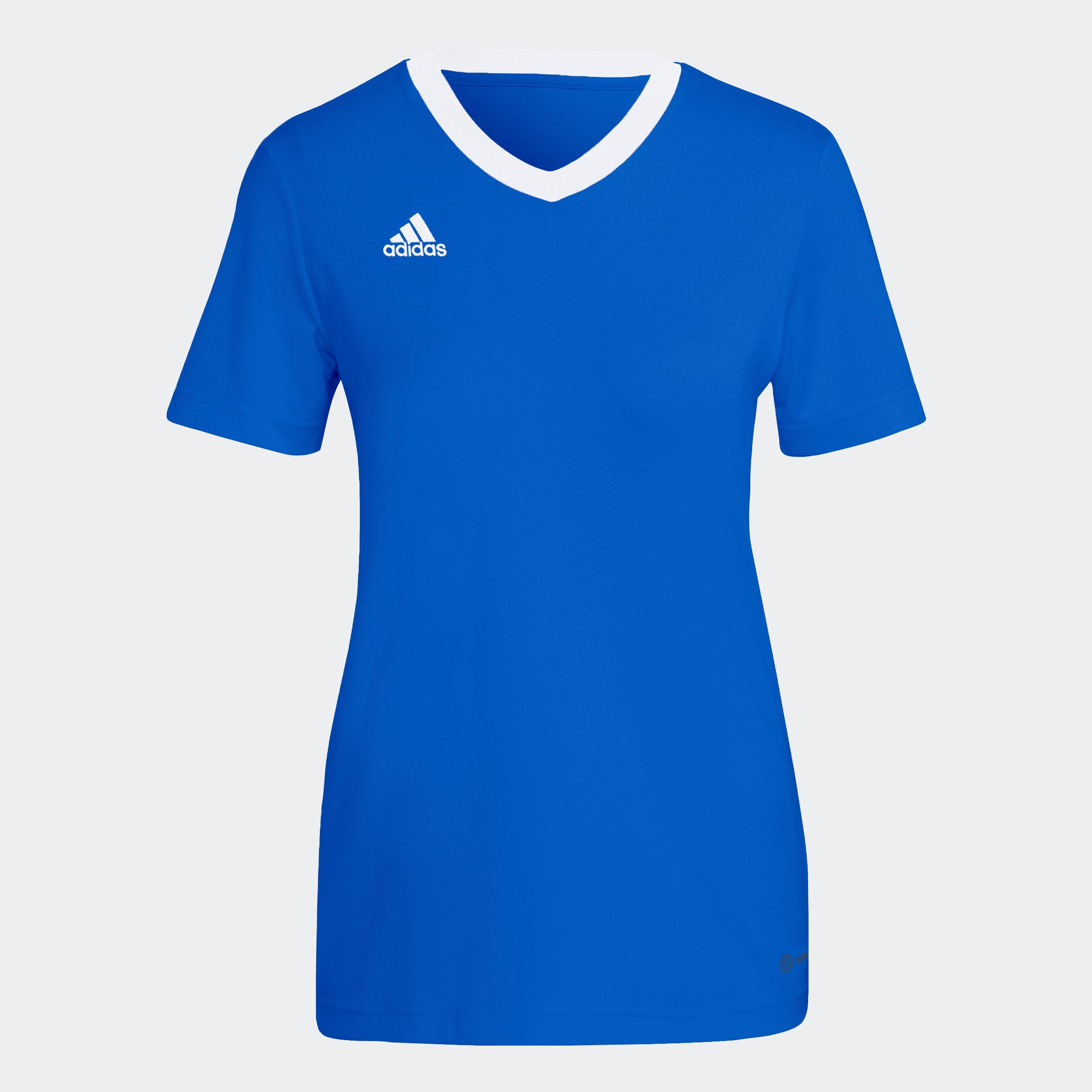 Fußballtrikot ADIDAS PERFORMANCE "ENT22 JSY W", Damen, Gr. L, blau (royal blau), Obermaterial: 100% Polyester, V-Ausschnitt, Trikots Fußballtrikot