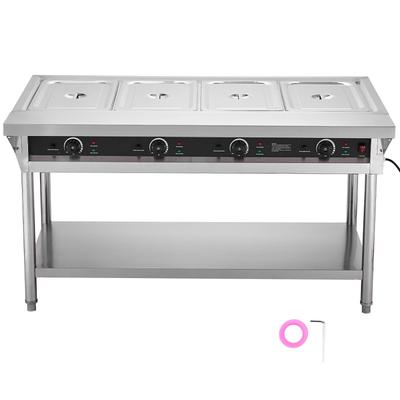 UIMOSO 5-Pan Commercial Food Warmer, Electric Steam Table with Independent Temperature Control, Stainless Steel