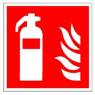 Safety Marking Brandschutzschild Feuerlöscher 20,0 x 20,0 cm Aluminium 1 Stück grau