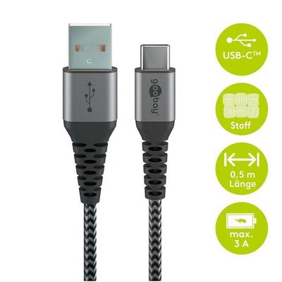 goobay USB-Kabel Adapterkabel USB 2.0 A/USB C 0.5 m Image