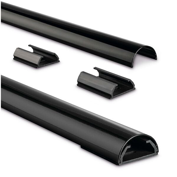 Hama Kabelkanal halbrund Alu 1.1 m schwarz schwarz Image