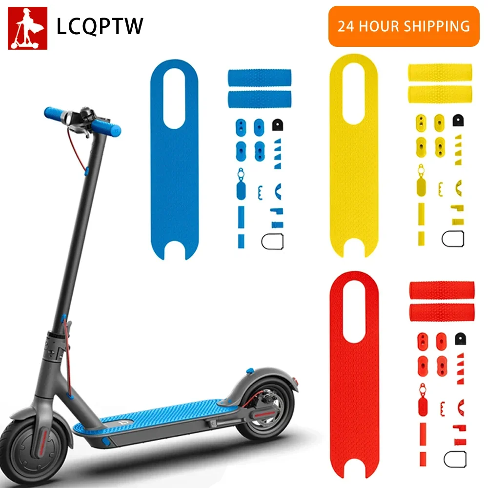 Für Xiaomi M365 1S Elektrische Roller Pedal Silikon Fuß Matte mit Lenker Grip Abdeckungen Lade Port Gummi Staub Stecker Image