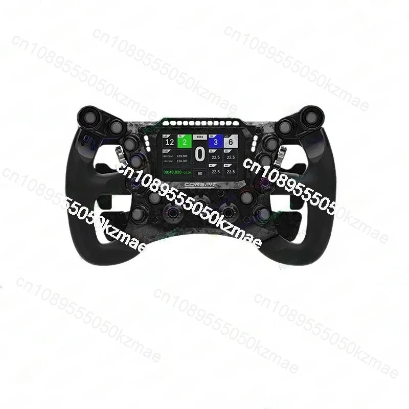 CONSPIT 290GP 290 mm/11,4 "Formula Racing Emulator Gaming-Lenkrad mit Kohlefaserplatte und 4,3-Zoll-LCD Image