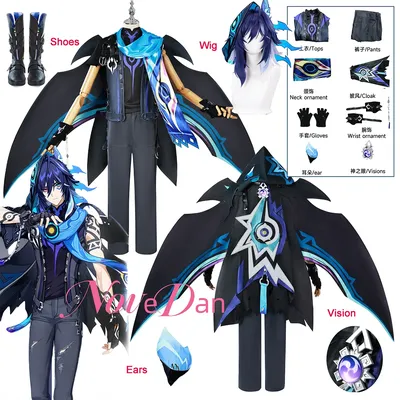 Ororon Cosplay Kostüm Ororon Genshin Impact Cosplay Komplettset Outfit Rollenspielanzug Natlan Ororon Cosplay Perücke Schuhe Stiefel Requisiten Image