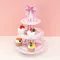 Rosa Schleife Einweg-Kuchenständer Thema Geburtstag Party Dekoration Mädchen für Kokette Geburtstag Braut Party Supplies Kuchen Dekorationen