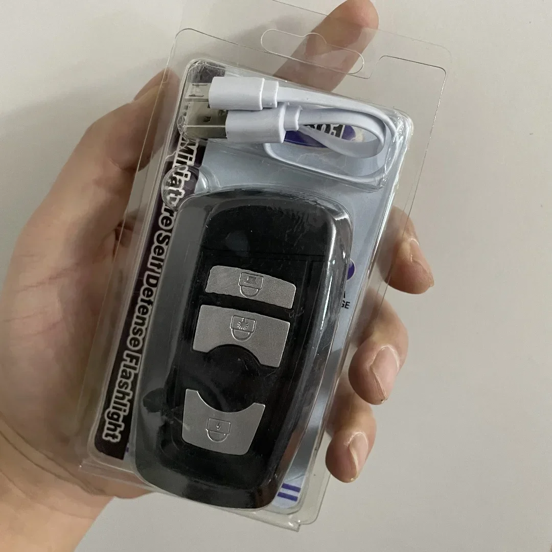 Kreatives, schlüsselförmiges Dual-Arc-Ladefeuerzeug für die Beleuchtung. Kompaktes und tragbares elektronisches Pulse-Plasma-USB-Feuerzeug für Männer Image