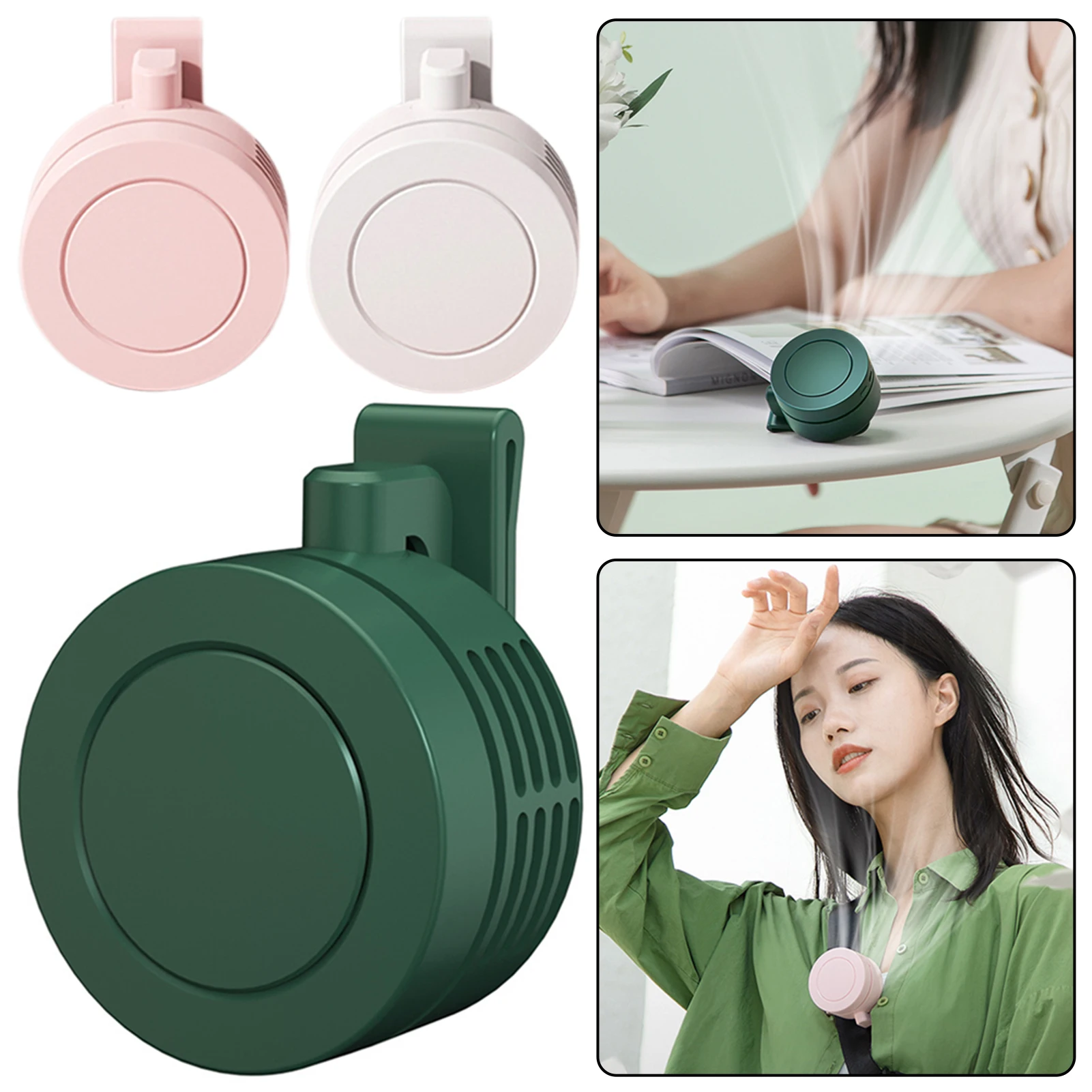 Mini kleiner Lüfterkühlungslüfter tragbarer wiederaufladbarer Lüfter Lüfter Multifunktionaler Taillenclip auf Lüfter für den Sommer im Freien im Freien Image