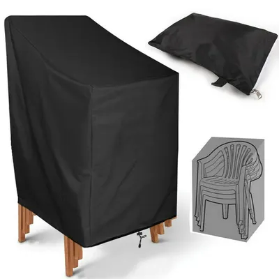 Stackable Chair Covers - Weatherproof, Dustproof & Sunproof Protection for Indoor & Outdoor Tables and Chairs