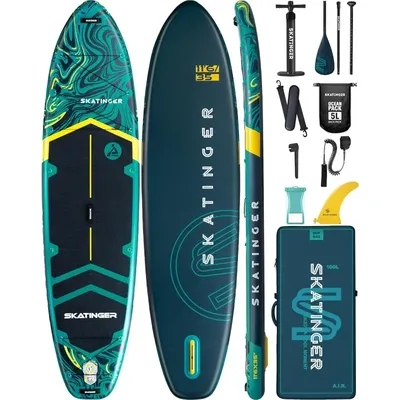 11'6×35" Super Wide Inflatable Stand Up Paddle Board, Ultra Stable Wide SUP for 2+1 People/Family/Big Size w/Shoulder Strap