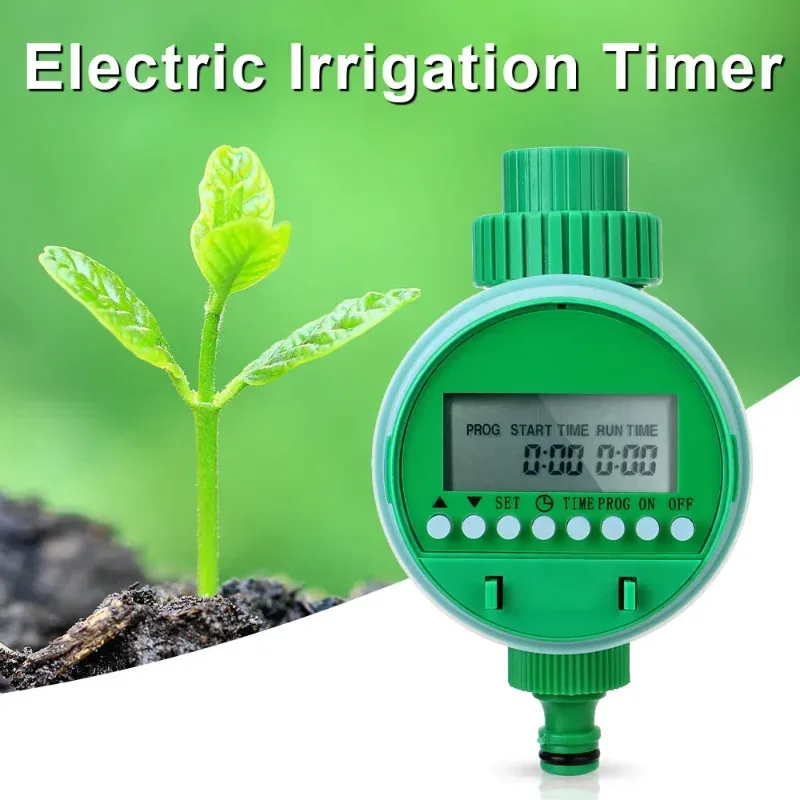Elektronischer automatischer Bewässerungstimer, Pflanzenbewässerungssteuergerät mit Display, intelligentes Ventil für den Garten, Bewässerung, Sprühen im Freien Image