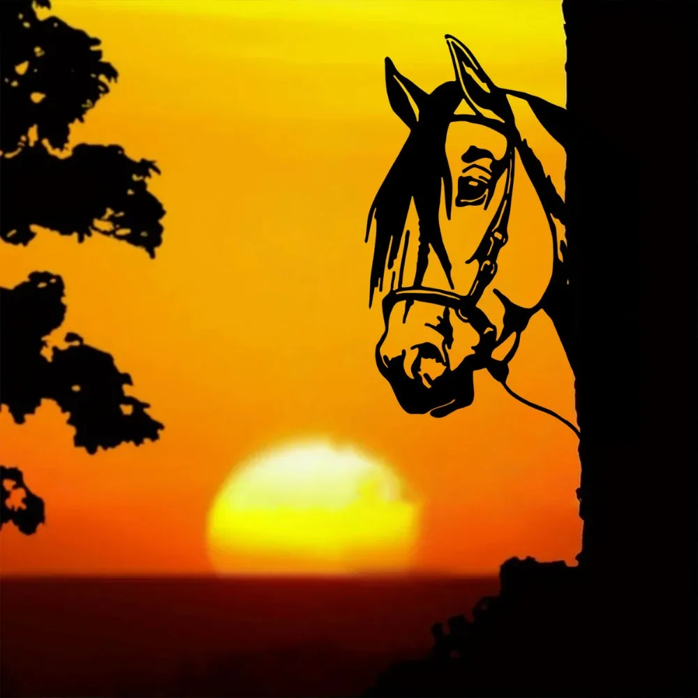 Verführer ische 1pc Pferde form Eisen umriss-Gartenzaun verzierung im Freien. Hervorragend geeignet für landwirtschaft liche Dekoration und Hausgarten Party Dekoration Image