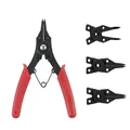 Pinze per anelli elastici 4 in 1 Set Pinze per anelli elastici Multi crimpatura Pinza rimovibile multifunzionale Testa di fissaggio Pinze per anelli elastici Utensili manuali