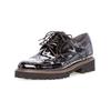 Schnürschuh GABOR "Gabor Halbschuhe Nappaleder", Damen, Gr. 39, schwarz (schwarz lack), Nappaleder, casual, Schuhe