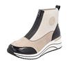 Keilsneaker REMONTE, Damen, Gr. 45, beige (hellbeige, schwarz), Textil, Lacklederimitat, modisch, Schuhe, Casual-Boots, Stiefelette, Plateauboots mit Lite´n Soft Ausstattung