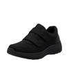 Klettschuh RIEKER, Herren, Gr. 40, schwarz, Nubukleder, unifarben, sportlich, Schuhe, Halbschuh, Sneaker, Freizeitschuh in bequemer Form