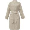Bademantel TOM TAILOR HOME "Kimono COLOR BATH" Gr. S, beige (sunny sand), S, Frottier, Hausmäntel