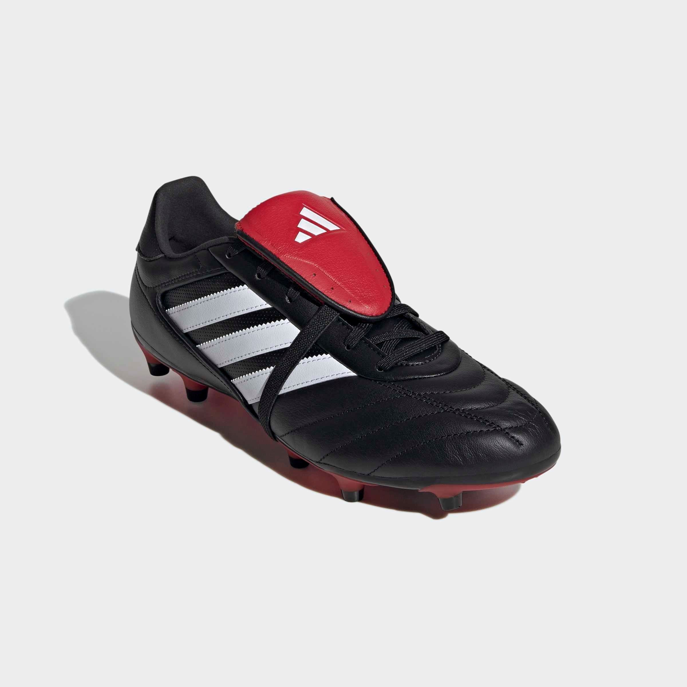 Fußballschuh ADIDAS PERFORMANCE "COPA GLORO 2 FG", Damen, Gr. 46, bunt (core schwarz, cloud weiß, better scarlet), Leder, Synthetik, Schuhe Fußballschuh, geeignet für Rasenplätze