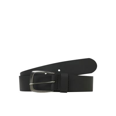Ledergürtel JACK & JONES "JACMICHAEL LEATHER BELT SN", Damen, Gr. 80, schwarz, Leder, unifarben, modisch, Gürtel Image