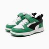 Sneaker PUMA "REBOUND V6 LO AC+ INF", Gr. 24, grün (puma weiß, puma schwarz, archive grün), Synthetik, sportlich, Schuhe, für Kinder