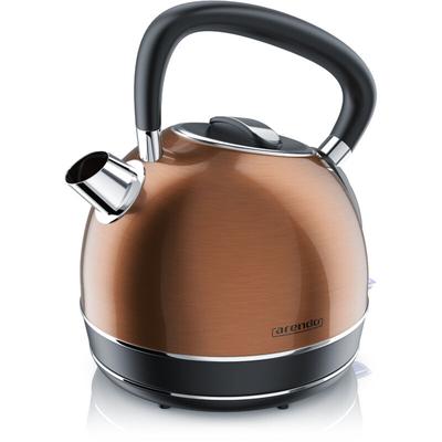 Wasserkocher 1,7 l, 2200 w, Edelstahl, Retro Style Vintage, Überhitzung & Trockenkochschutz, kupfer Image