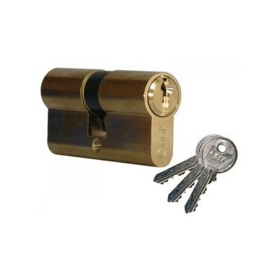 520930407 Doppelzylinder City varié - 30 x 40 - Messing poliert