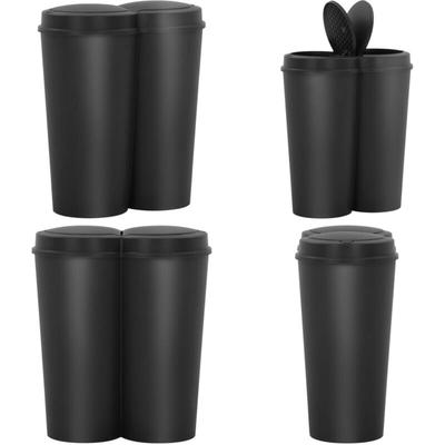 Duo Mülleimer Schwarz 50 l - Mülleimer - Mülltrenner - Home & Living - Schwarz Image