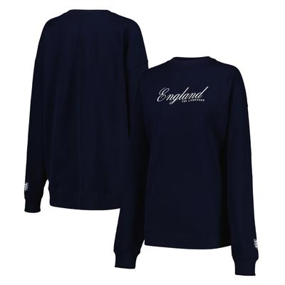 England Script Oversized Grafik-Sweatshirt – Marineblau – Damen Image