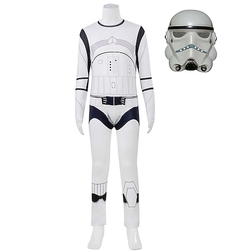 Buchwoche 2026 Schneekönigin Darth Vader Sturmtruppler Maske Kostüm Bodysuits Abenteuerfilm Cosplay for Herren Jungen Kinder Erwachsene Halloween Karneval Welttag des Buches Leistung Verkleidung für Image
