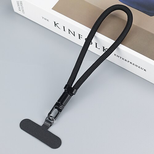 Neues Handy-Aufhängeseil mit verstellbarer Handschlaufe, kurzes Design, minimalistisch, um 360 Grad drehbar, zum Anklipsen, Anti-Verlust-Armband Image