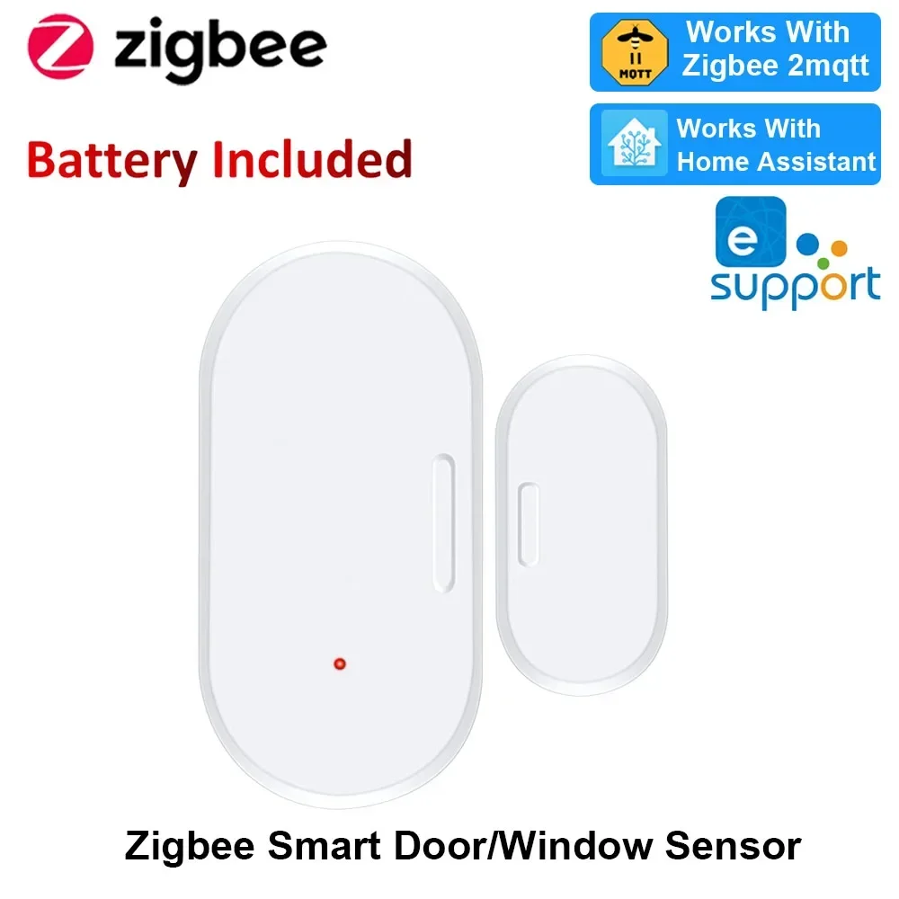 Ewelink ZigBee Tür-Fenster-Sensor, Kontaktsensor, Sicherheit, Einbruchalarm, magnetischer Türsensor, unterstützt Home Assistant Zigbee2mqtt Image