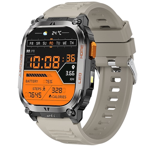 Neue GPS-Track-Smartwatch für Männer, IP68, wasserdicht, 2,01 IPS, immer Kompass- und Herzfrequenzanzeige, 630 mAh-Akku, BT-Anruf, Smartwatch für Frauen