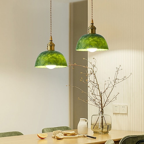 grüne Marmor LED Pendelleuchte für Schlafzimmer Nachttisch Wohnzimmer Esszimmer Dekoration Kronleuchter Lichter, moderne Beleuchtung Image