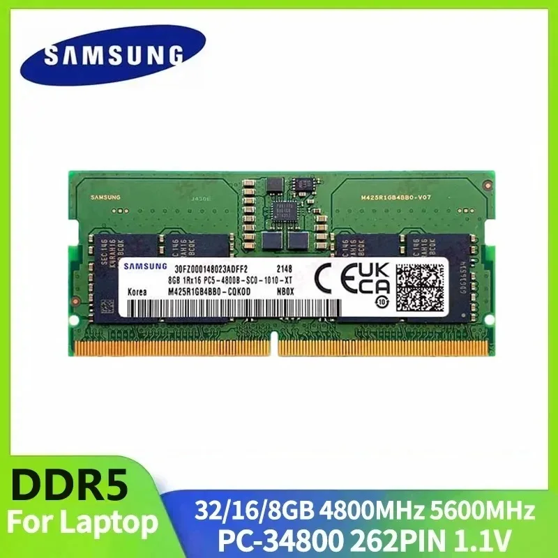 Samsung Notebook DDR5 RAM 8GB 16GB 32GB 4800MHz 5600MHz SO DIMM 260pin für Laptop Computer Dell Lenovo Asus HP Memory Stick