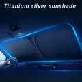 Squisito [titanio argento opaco] protezione solare per auto protezione solare per isolamento termico protezione solare pieghevole addensata UV sunblock
