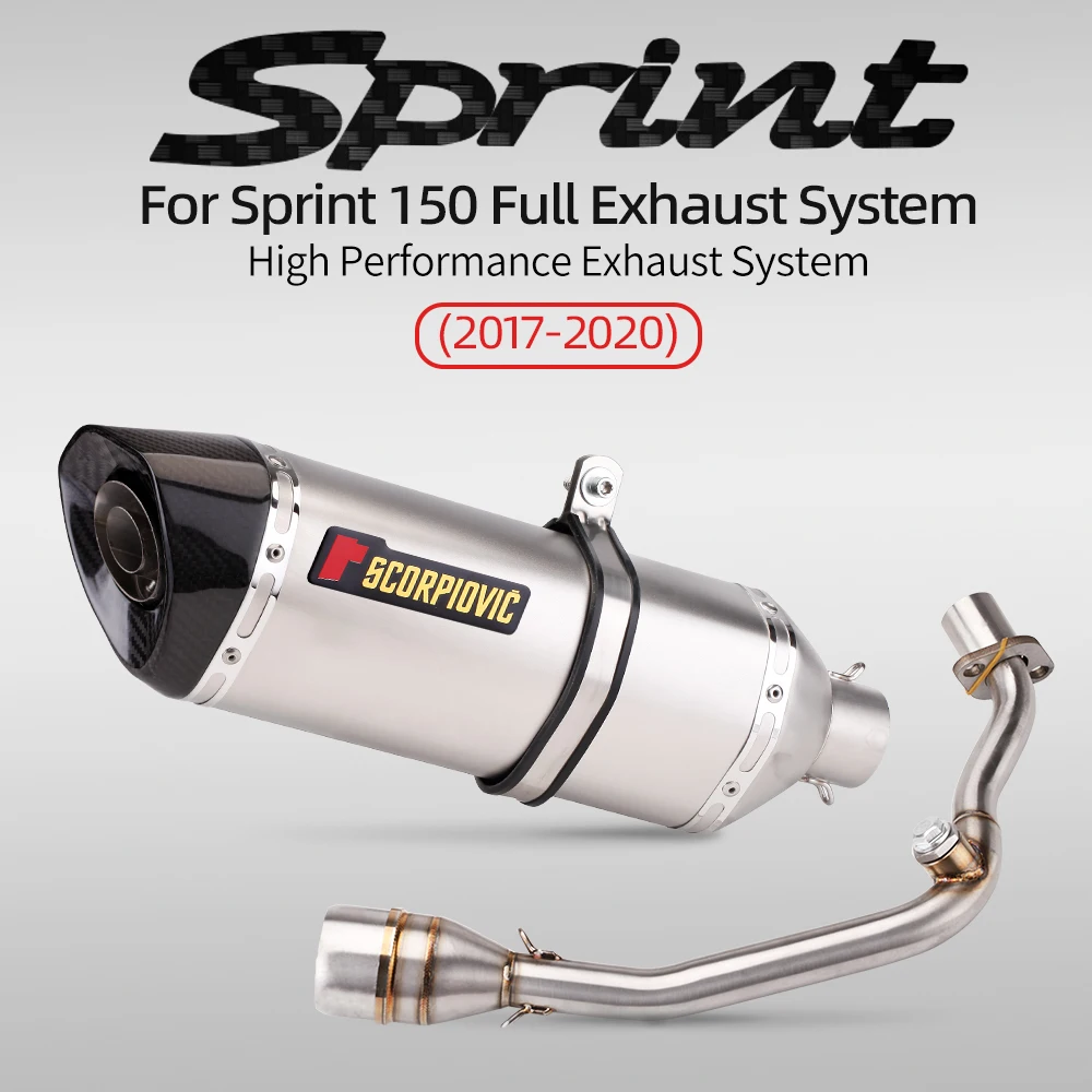 Moto Sprint 125 sprint 150 Sistema di scarico completo Fuga per Piaggio vespa primavera 125 primavera 150 2017-2022