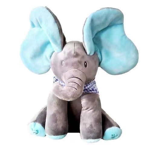 Niedlicher Versteckspiel Elefant Plüschpuppe mit Musik Weihnachtsgeschenk Image