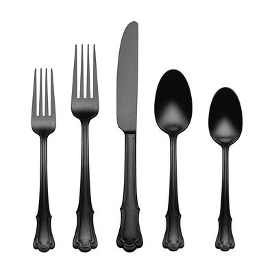 Oneida James Street Satin Black 20 Piece Flatware Set