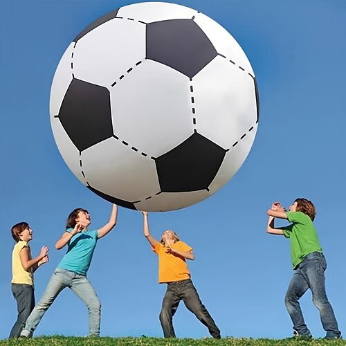 1 Stück 27,6 Zoll großer, verdickter, aufblasbarer Fußball-Strandball, Volleyball, Wasserspielzeugball, Familienfest, Party-Unterhaltungsartikel, Indoor-Outdoor-Spiele, Strandparty,