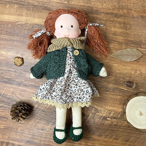 Baumwollkörper Waldorfpuppe Puppe Künstler handgemachte Mini-Anziehpuppe DIY Halloween Geschenkbox Verpackung Segen für Weihnachtsgeschenke Image