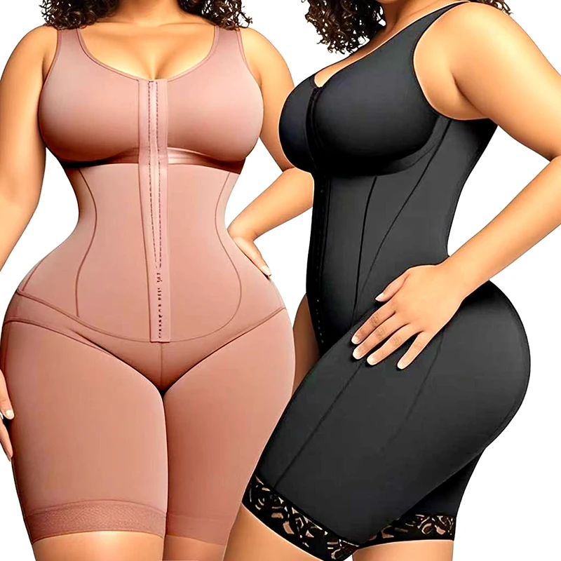 AfruliA Fajas Colombianas Gürtel-Bodys, Shapewear, Stufe 2, postoperatives Korsett, hohe Kompression, Taillentrainer, schlanker Body Shaper Image