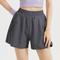 Damen Einfarbig Laufshorts Tennishose 1 Stück Kurze Hose Sportlich Breiter Bund Reduziert Reibung Elastisch Fitness Berufs Tennis Laufen Fitness Shorts Schwarz Purpur Khaki Spandex Tennisbekleidung