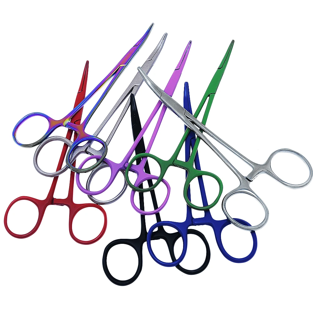 1 stücke Edelstahl Hunde Blutstillende Zange Hemostat Locking Schellen Zange Angeln Zangen Katze Haustiere Pflege Klar Werkzeuge D0001A Image