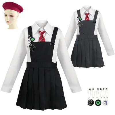 Matilda Schwarz Grau Cos Kostüm Musical Hortensia Kinderkostüm Rollenspiele Cosplay Kostüme Image